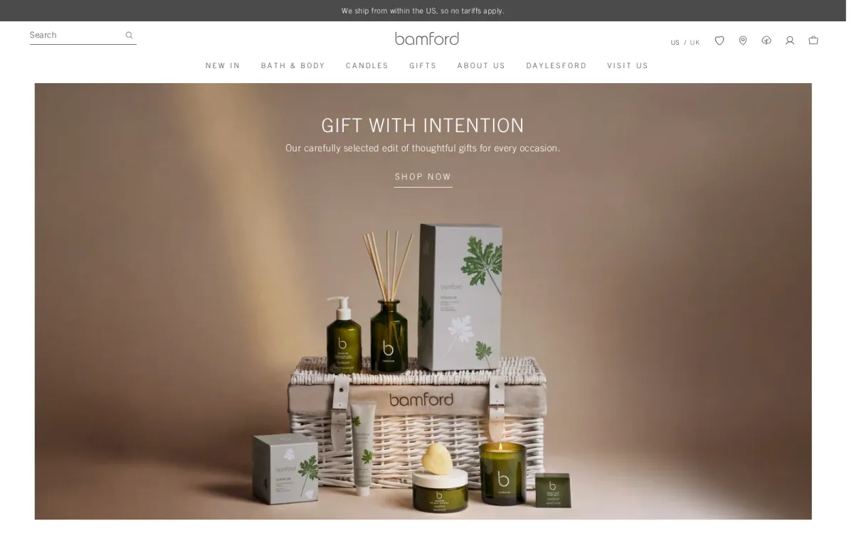 Bamford storefront screenshot