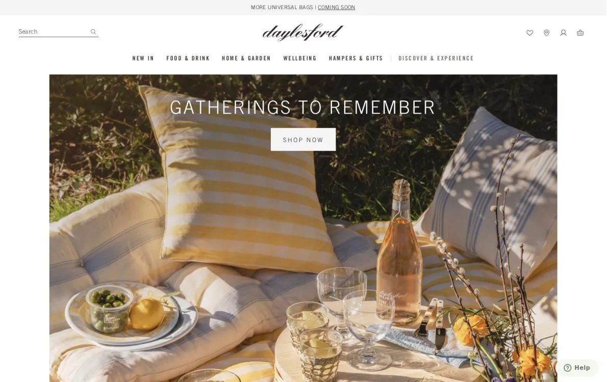 Daylesford Organic storefront screenshot
